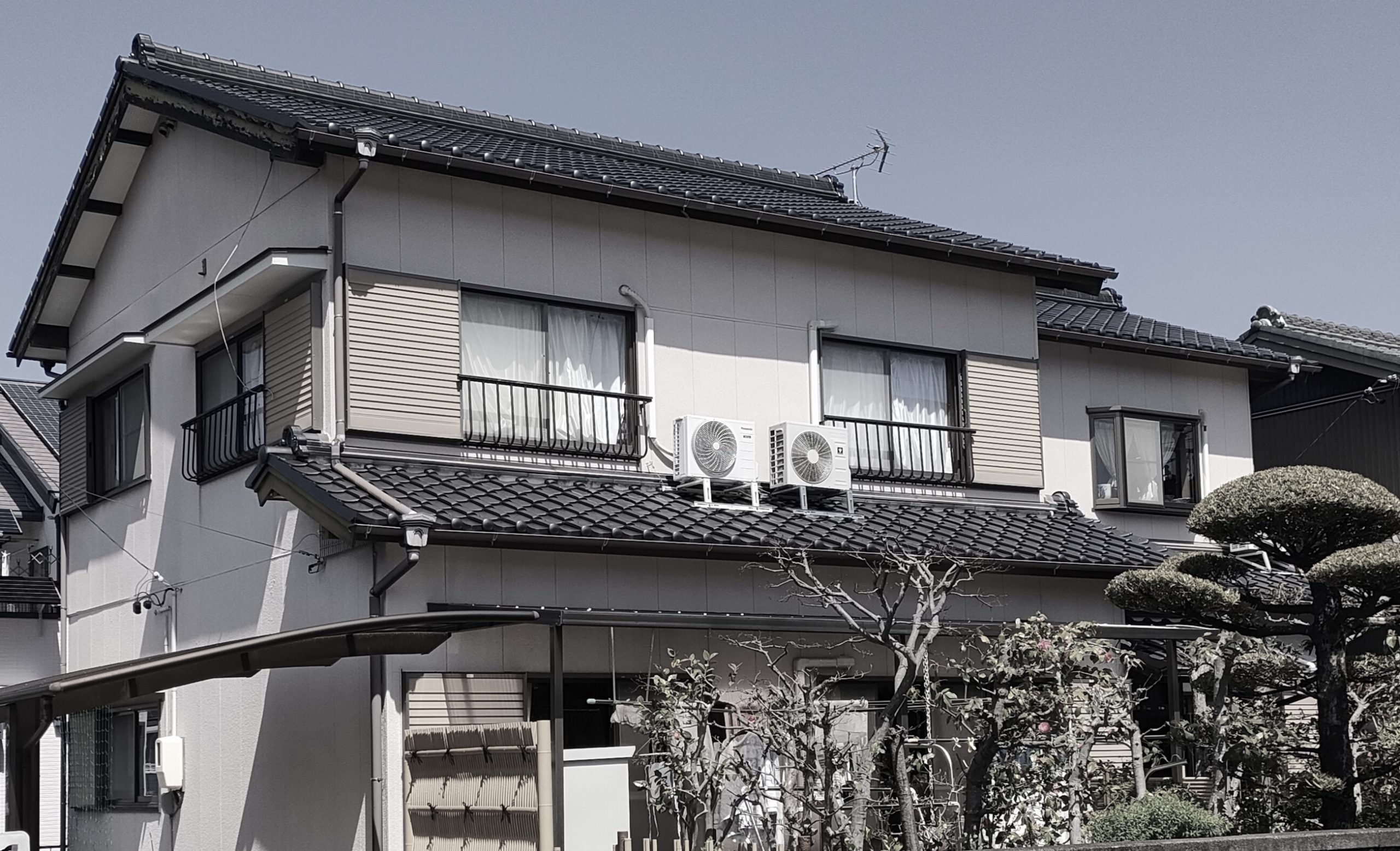 岡崎市・幸田町エリアに多い築40年前後の木造住宅外観